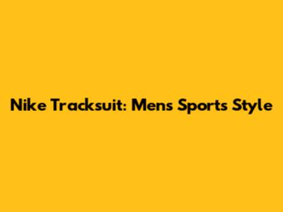 Nike Tracksuit: Men's Sports Style