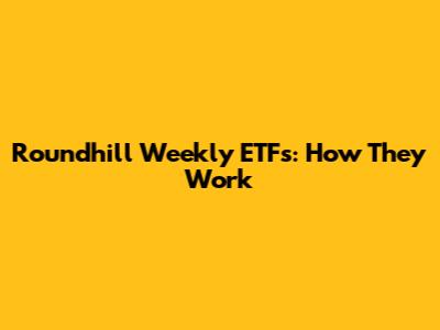 Roundhill Weekly ETFs: How They Work